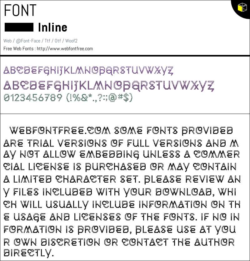 Inline Fonts Downloads - WebFontFree.Com