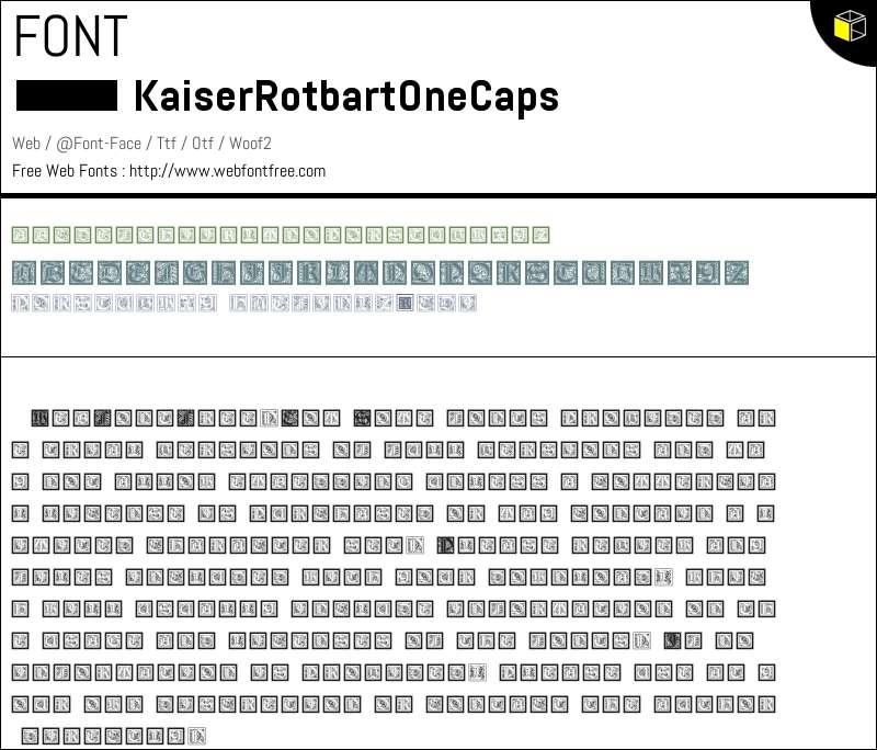 KaiserRotbartOneCaps Fonts Downloads - WebFontFree.Com