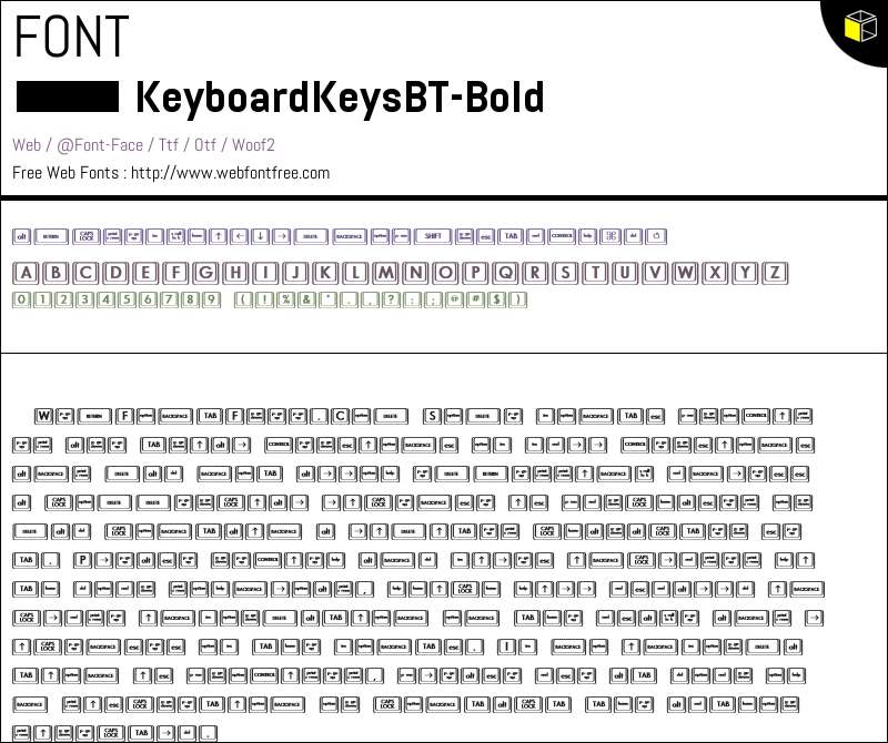 Keyboard KeysBT Bold Fuentes Descargar