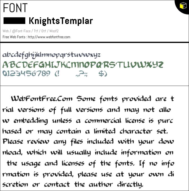 Knights Templar Fonts Downloads - WebFontFree.Com