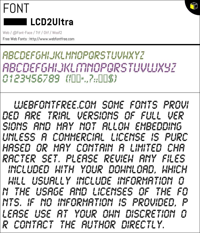 Lcd2 Html LCD2 Ultra Fuentes Descargar - WebFontFree.Com