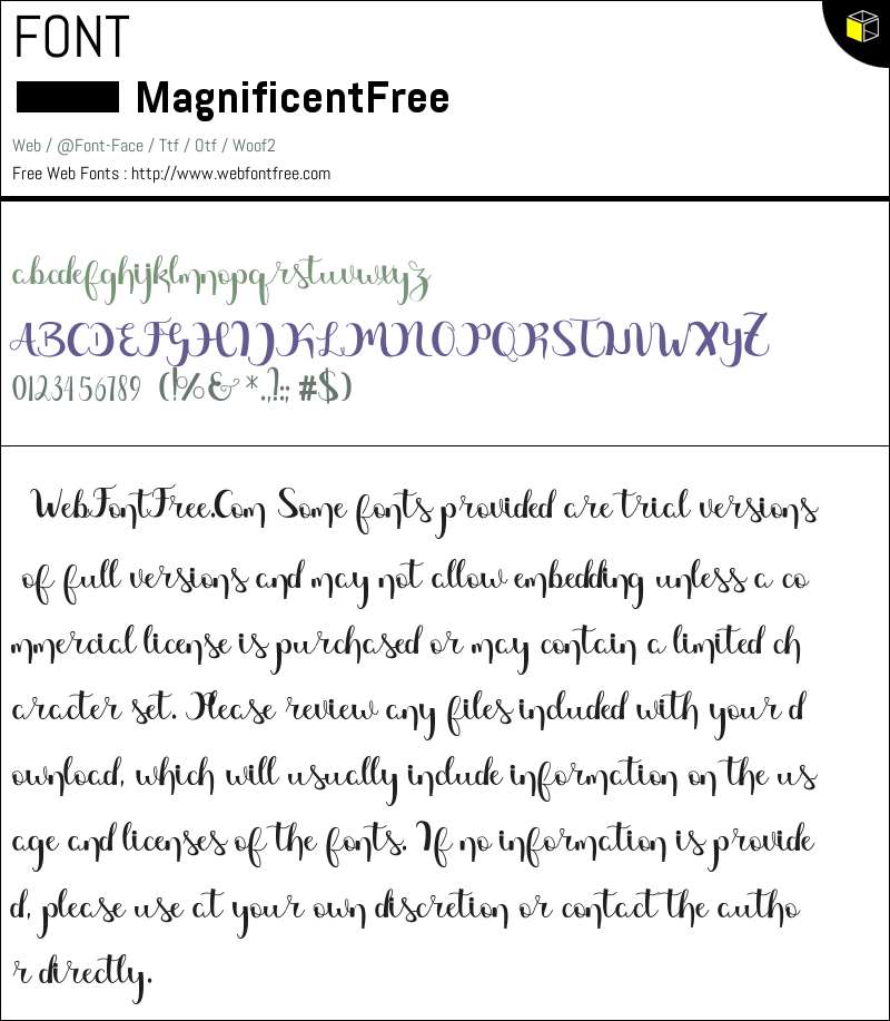 Magnificent Free Fonts Downloads - WebFontFree.Com