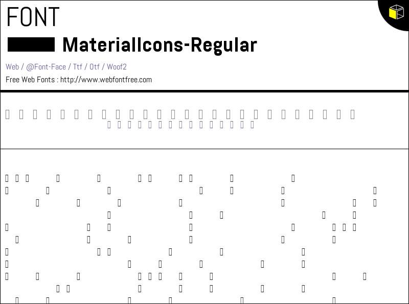 Material Icons Fonts Downloads - WebFontFree.Com