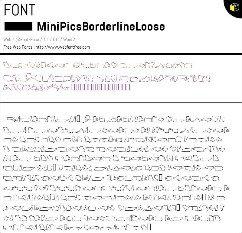 MiniPics BorderlineLoose Fonts Downloads - WebFontFree.Com