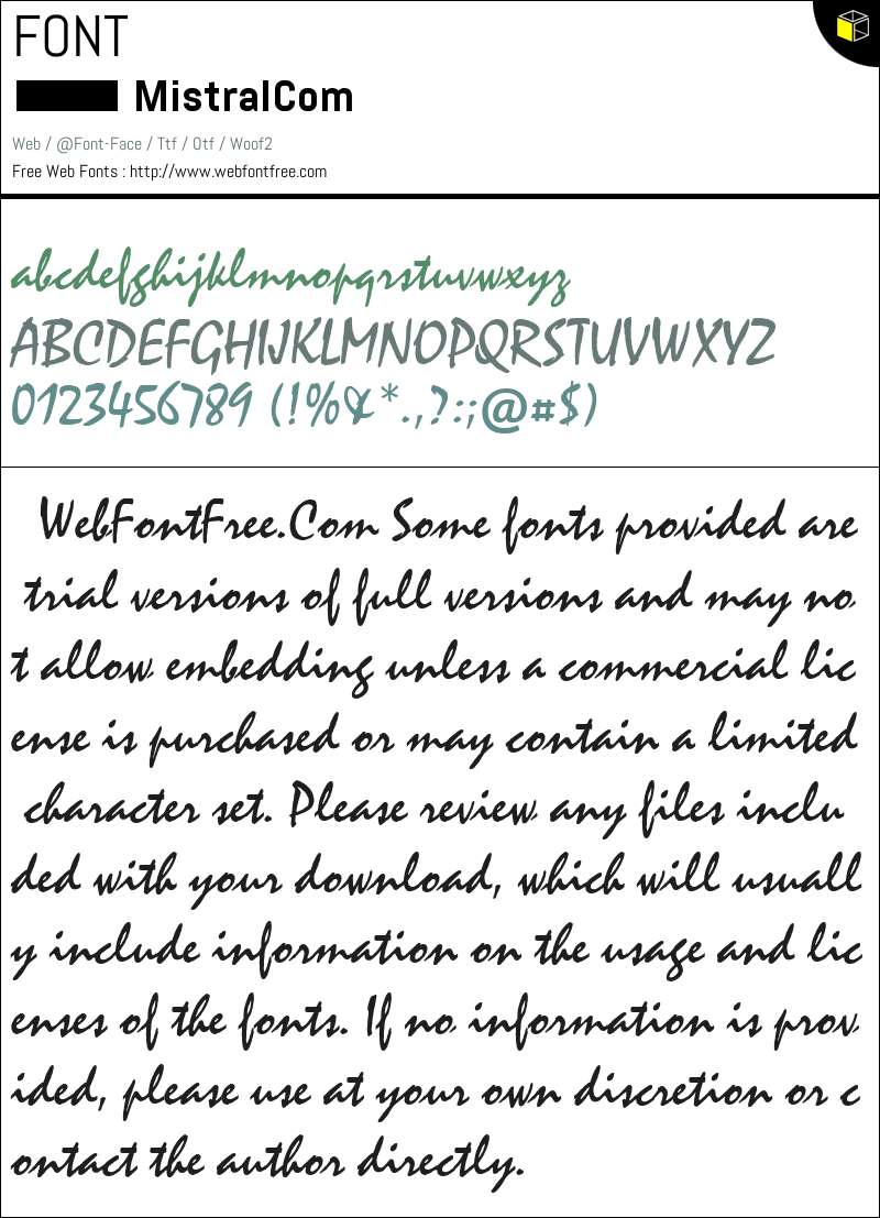 Mistral Com Fuentes Descargar - WebFontFree.Com