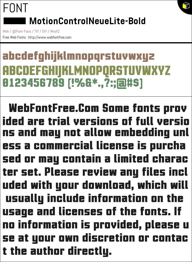 Motion Control Neue Lite Bold Fonts Downloads