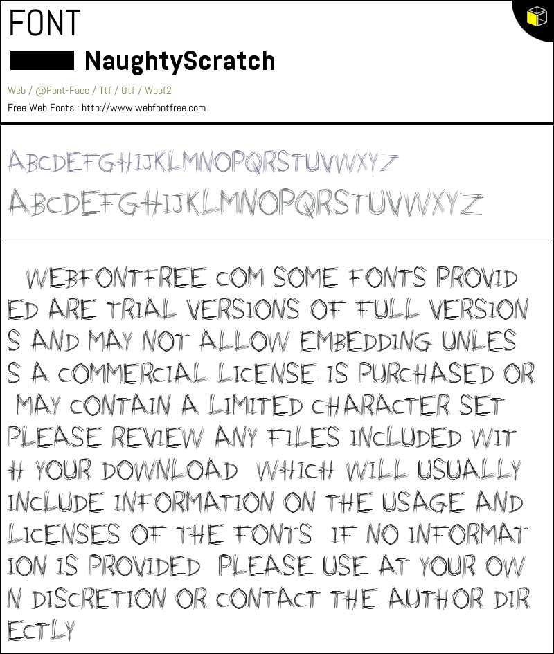 Naughty Scratch Fonts Downloads - WebFontFree.Com