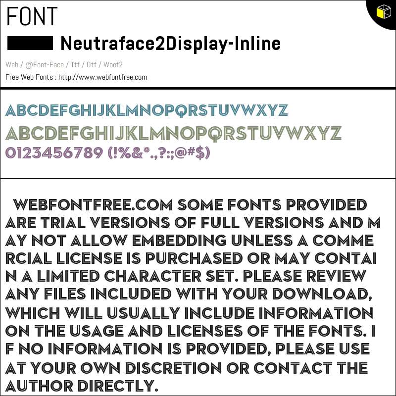 Neutraface 2 Display Inline Fonts Downloads - WebFontFree.Com