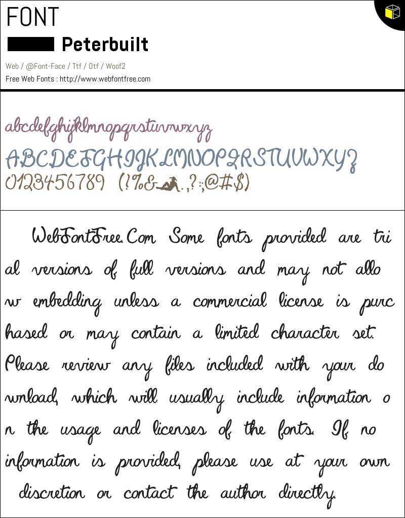 Peterbuilt Fonts Downloads - WebFontFree.Com