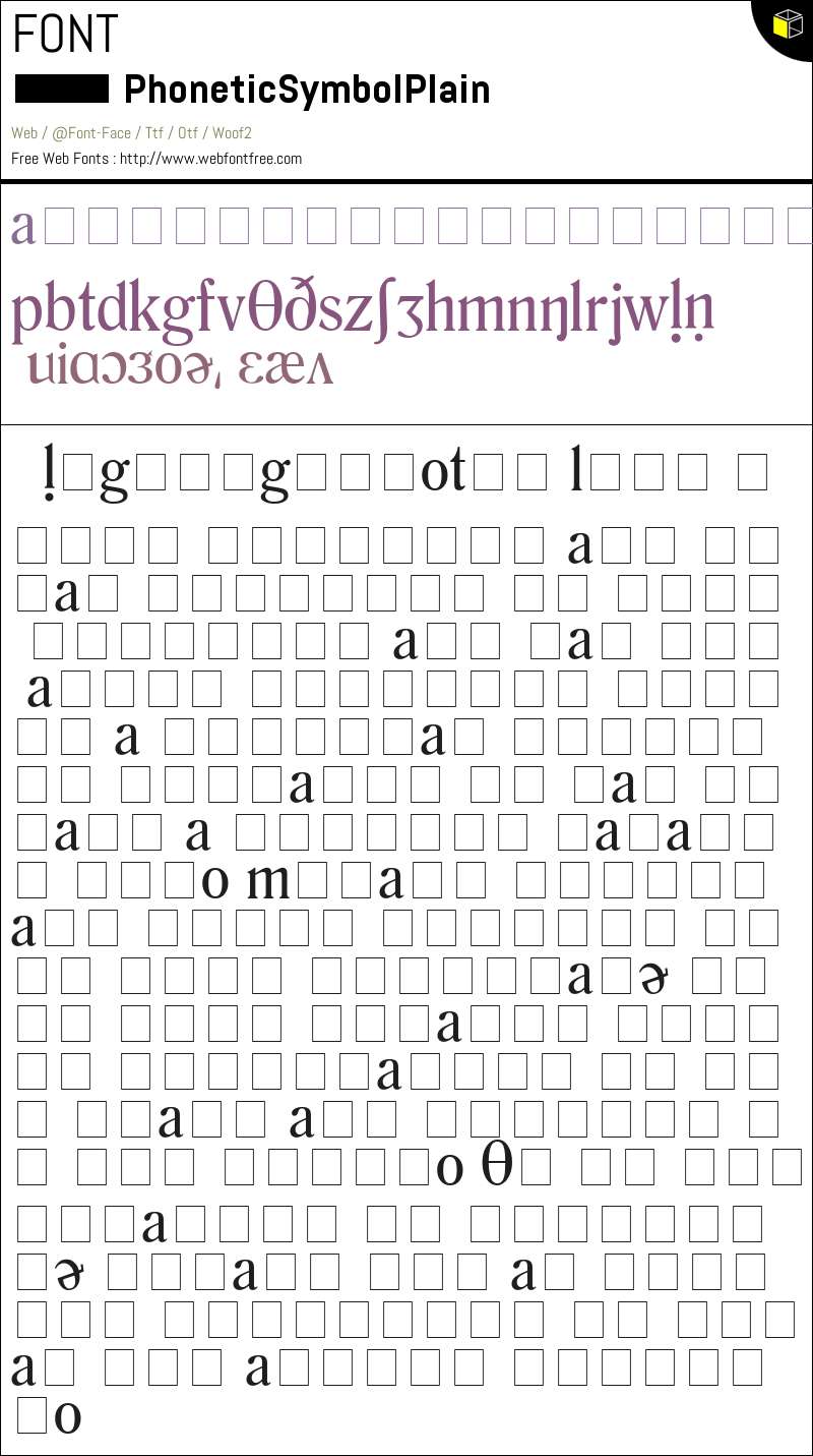 Phonetic Symbol Plain Fonts Downloads - WebFontFree.Com