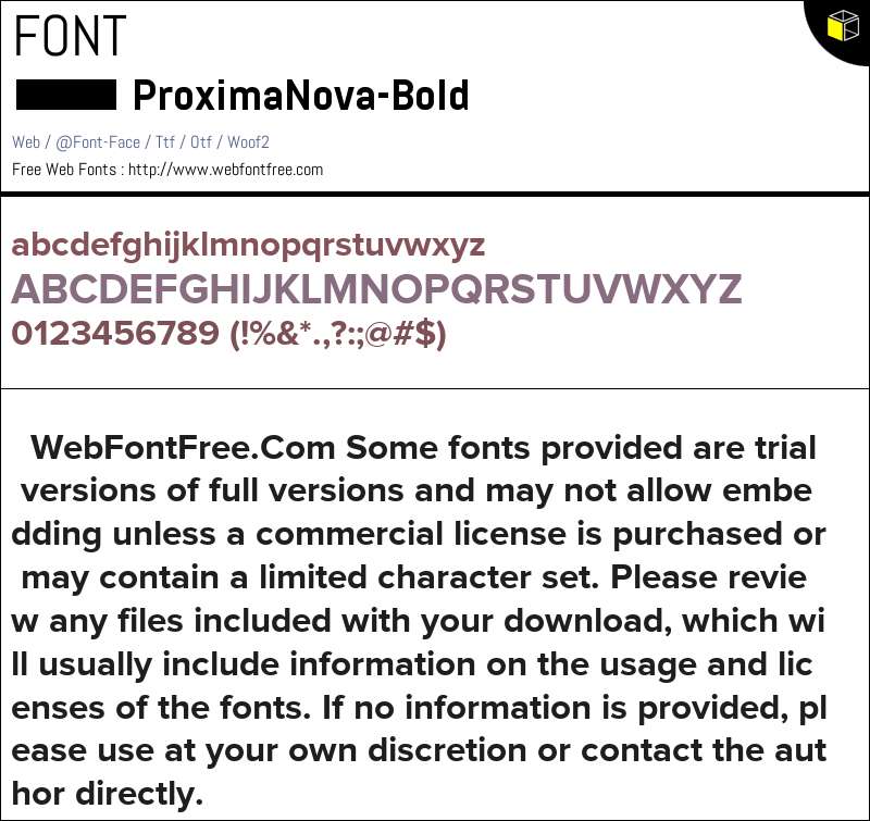 Proxima Nova Rg Bold Fonts Downloads - WebFontFree.Com