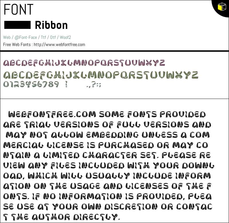 Ribbon Fonts Downloads - WebFontFree.Com