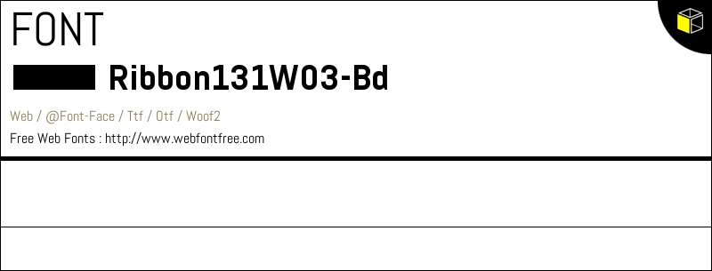 Ribbon 131 W03 Bd Fonts Downloads - WebFontFree.Com