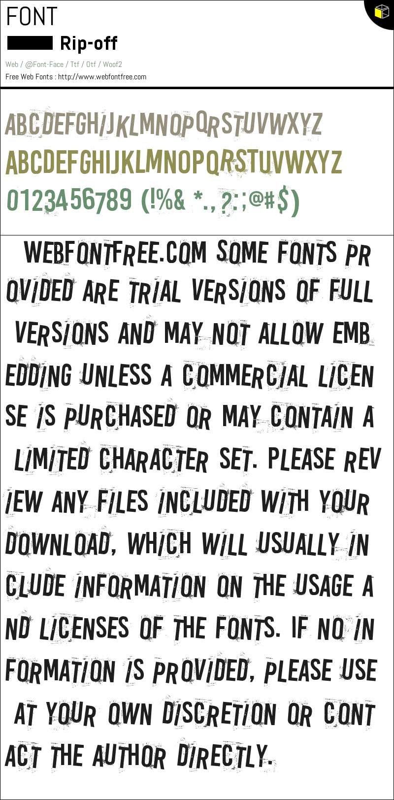 Write Off Font Rip-off Fonts Downloads - WebFontFree.Com