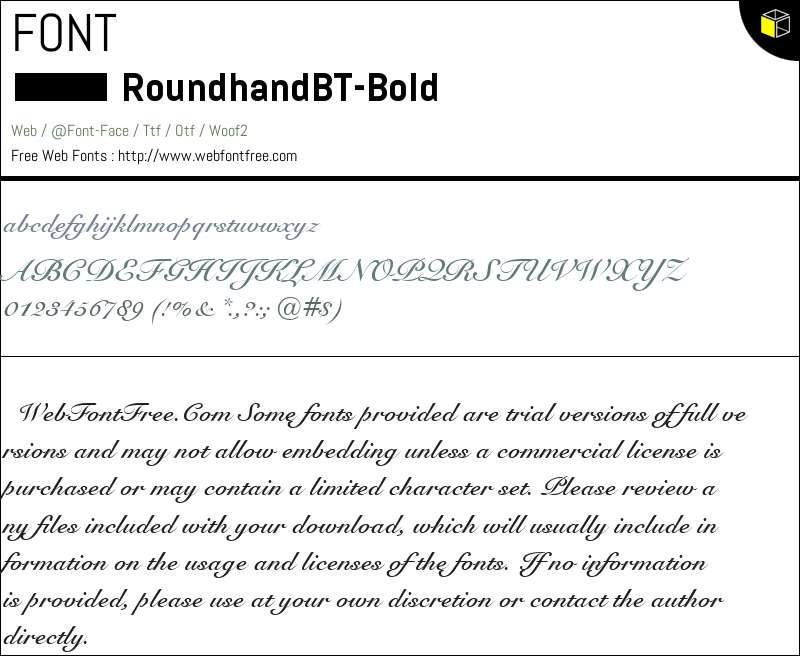 Roundhand Bold Bt Fuentes Descargar Webfontfree Com