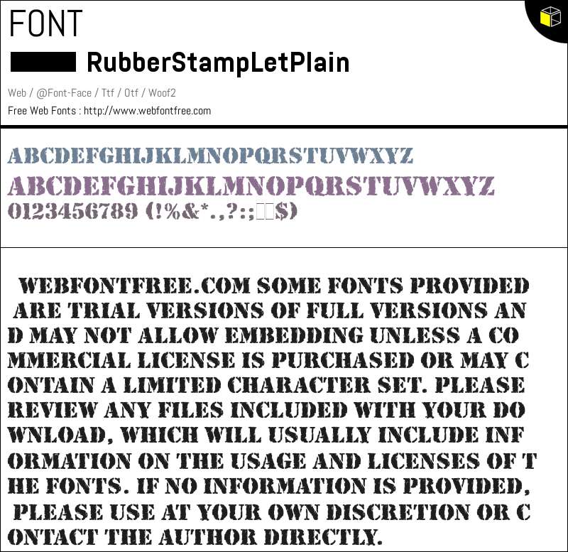 Rubber Stamp LET Plain Fonts Downloads