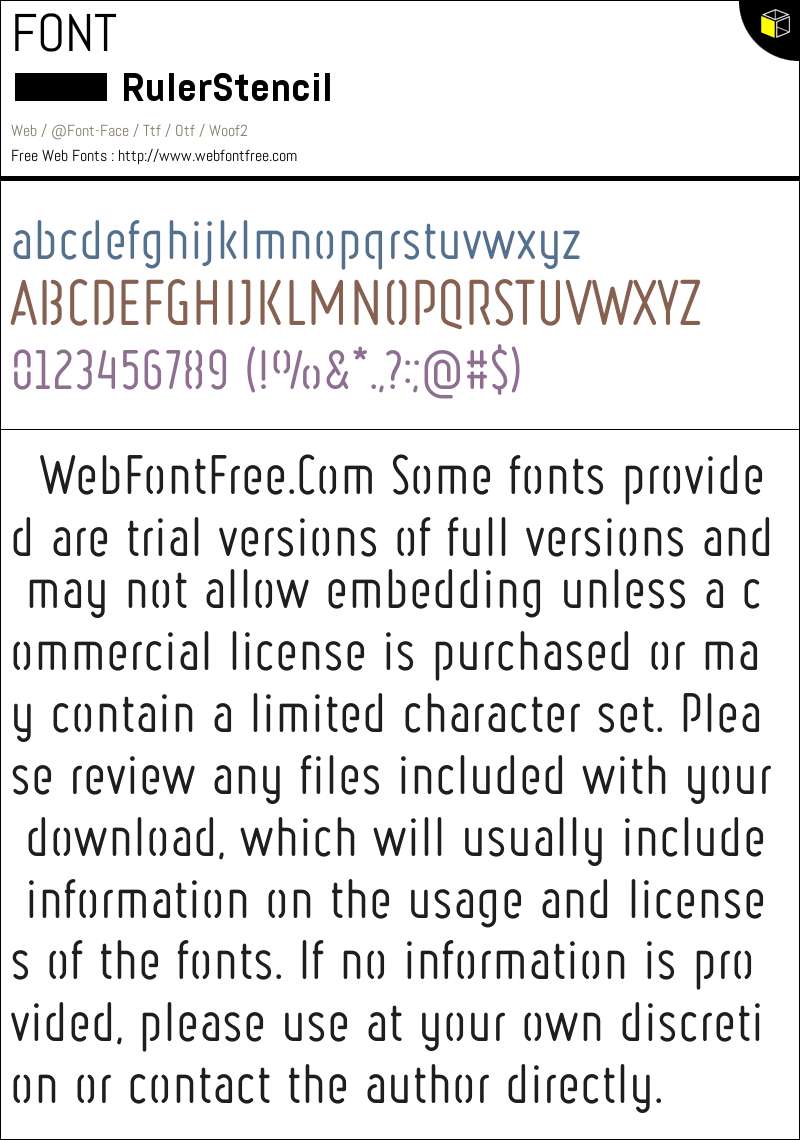 Ruler Stencil Fonts Downloads