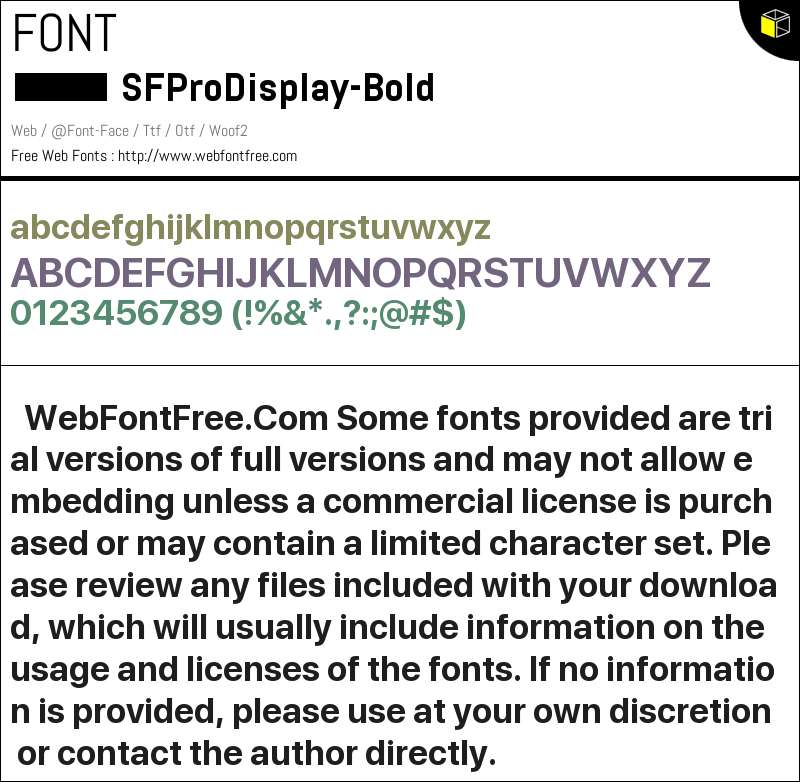 SF Pro Display Bold Fonts Downloads