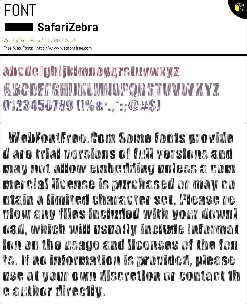 SafariZebra Fonts Downloads - WebFontFree.Com
