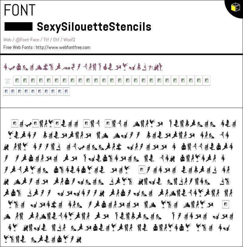 Sexy Silouette Stencils Fonts Downloads