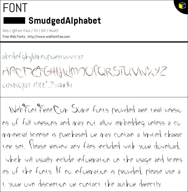 Smudging Font Smudged Alphabet Fuentes Descargar - WebFontFree.Com