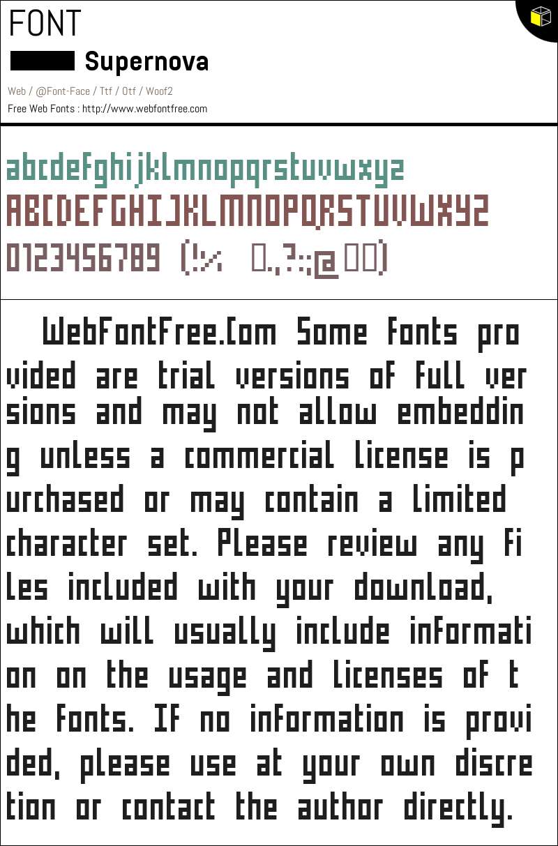 supernova Fonts Downloads