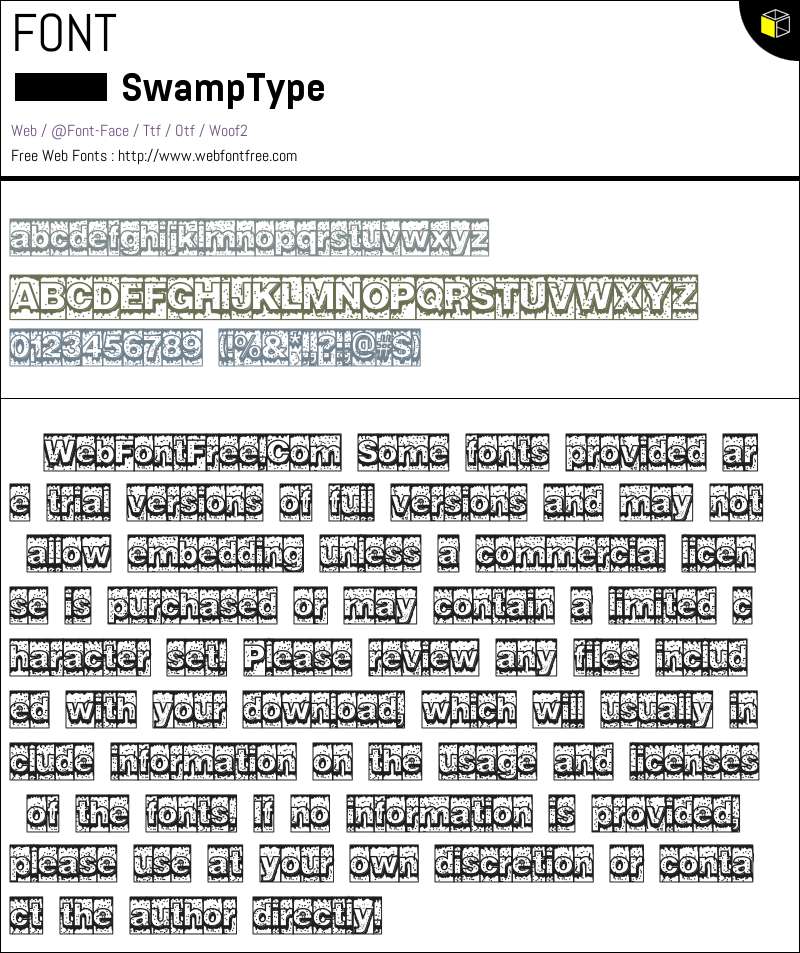 Swamp Theme Lettering Swamp Type Fonts Downloads - WebFontFree.Com