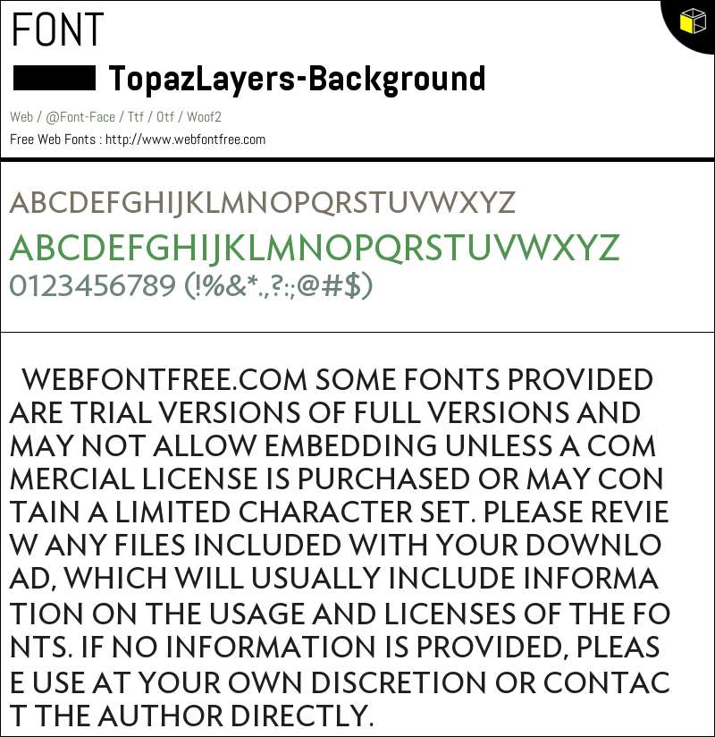TopazLayers-Background Fonts Downloads - WebFontFree.Com