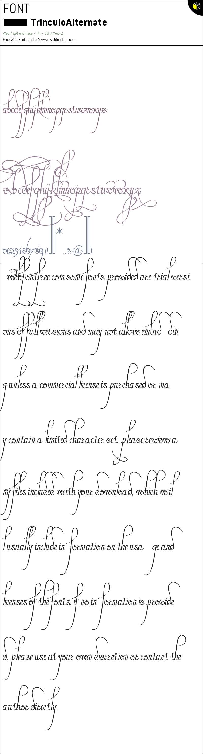 Tri Color/font TrinculoAlternate Fonts Downloads - WebFontFree.Com
