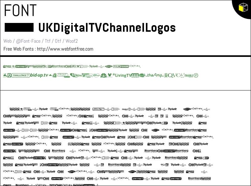 UK Digital TV Channel Logos Fonts Downloads - WebFontFree.Com