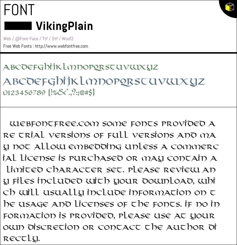 Viking Fonts Downloads - WebFontFree.Com