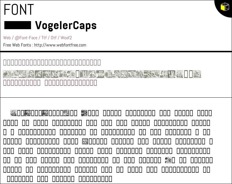 Vogeler Caps Fonts Downloads - WebFontFree.Com