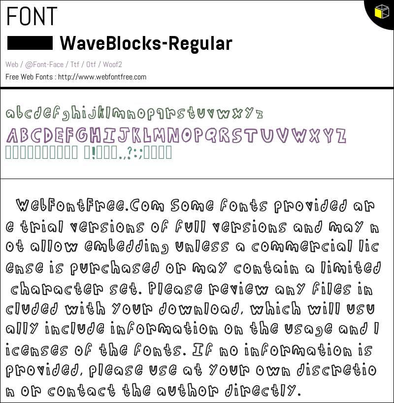 Wave Block Line Wave Blocks Regular Fuentes Descargar - WebFontFree.Com