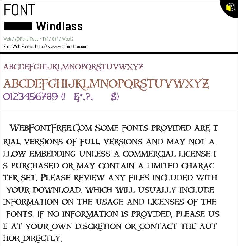 Windlass Fonts Downloads