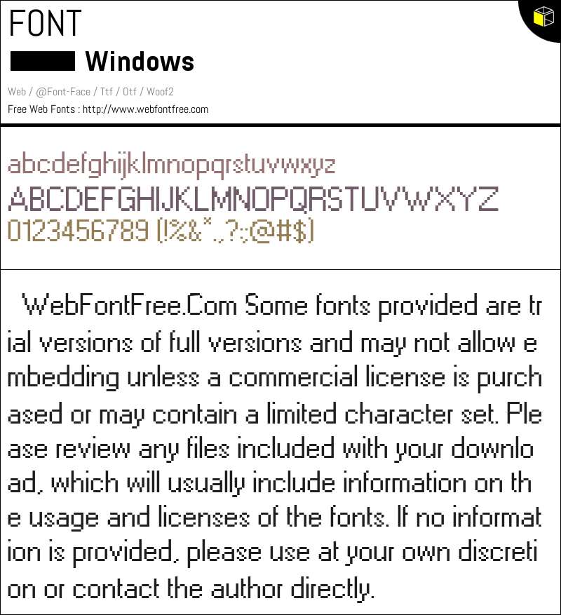 Windows Regular Fonts Downloads - WebFontFree.Com